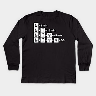 The Bathroom Equation Kids Long Sleeve T-Shirt